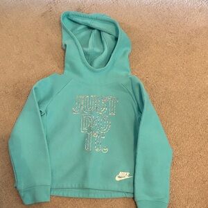 Nike Kids Aqua Hoodie with 'Just Do It'